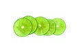 lime sliced isolated on a white background Royalty Free Stock Photo