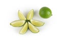 Lime with slices Royalty Free Stock Photo