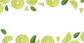 Lime slices isolated on white background Royalty Free Stock Photo