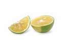 Lime slices isolated on a white cutout Royalty Free Stock Photo
