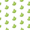 Lime slices seamless pattern on white background. Royalty Free Stock Photo