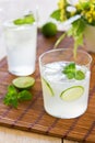 Lime with soda juice Royalty Free Stock Photo