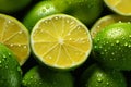 Lime Sparkle Fresh lime slice with a glistening water drop setting Royalty Free Stock Photo