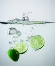 Lime splash Royalty Free Stock Photo