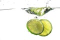 Lime splash Royalty Free Stock Photo
