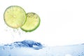 Lime splash Royalty Free Stock Photo