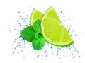 lime splash Royalty Free Stock Photo