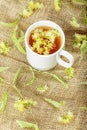 Lime tea and flowers