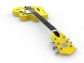 Lime-yellow electric guitar