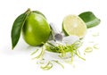 Lime zesting Royalty Free Stock Photo