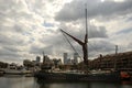 The Limehouse Basin in Limehouse, in the London Borough of Tower Hamlets provides a navigable link between the Regent`s Canal and