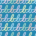 Script Letter B Seamless Background Pattern