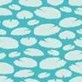 Lily Pads Seamless Vector Pattern Royalty Free Stock Photo