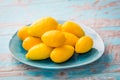 Limequats ( botanically known as Citrus x floridana ) hybrid of West Indian lime and kumquat Royalty Free Stock Photo