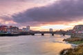 Limerick city scenery at sunset