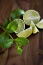 Limes and mint