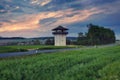 Limes tower near Idstein in the evening Royalty Free Stock Photo