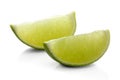 Limes on white background - close-up Royalty Free Stock Photo