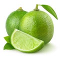 Limes on white Royalty Free Stock Photo