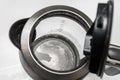 Limescale at the bottom of kettle - hard water concept Royalty Free Stock Photo