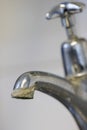 Limescale. Hard water calcification of a tap. Royalty Free Stock Photo