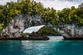 Limestone Archway in Palau's Lagon Royalty Free Stock Photo