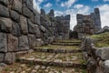 Limestone blocks at the ruins of Sacsayhuaman, Cusco, Peru Royalty Free Stock Photo