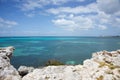 Limestone Bluff and Turquoise Seascape Royalty Free Stock Photo