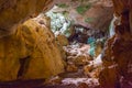 Colourful limestone Capricorn Caves