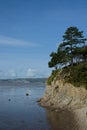 The Limestone Cave at The Cove Beach. Silverdale. UK Royalty Free Stock Photo