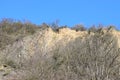 limestone cliff in Mosel valley Royalty Free Stock Photo