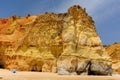 Cliff in Portimao beach, Algarve, Portugal