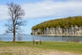 Limestone cliffs near the Fayette Historic State Park