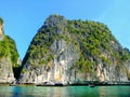 Limestone cliffs of Phi Phi Leh Island, Krabi Province, Thailand Royalty Free Stock Photo