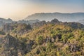 Limestone forest landscape in Laos.