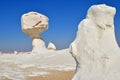 The limestone formation in White desert Sahara Egypt Royalty Free Stock Photo