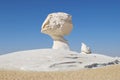 The limestone formation in White desert Sahara Egypt Royalty Free Stock Photo