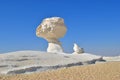 The limestone formation in White desert Sahara Egypt Royalty Free Stock Photo