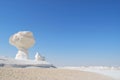 The limestone formation in White desert Sahara Egypt Royalty Free Stock Photo