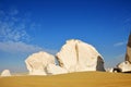 The limestone formation in White desert. Sahara. Egypt Royalty Free Stock Photo