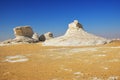 The limestone formation in White desert. Sahara. Egypt Royalty Free Stock Photo