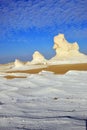 The limestone formation in White desert. Sahara. Egypt Royalty Free Stock Photo