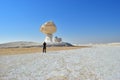 The limestone formation in White desert Sahara Egypt Royalty Free Stock Photo