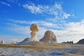 The limestone formation in White desert Sahara Egypt Royalty Free Stock Photo