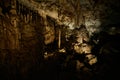 Limestone formations inside Macocha caves