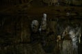 Limestone formations inside Macocha caves Royalty Free Stock Photo