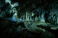 Limestone formations inside Macocha caves Royalty Free Stock Photo