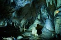Limestone formations inside Macocha caves Royalty Free Stock Photo