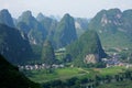 Limestone hills, China Royalty Free Stock Photo