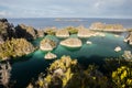 Limestone Islands and Lagoon in Raja Ampat Royalty Free Stock Photo